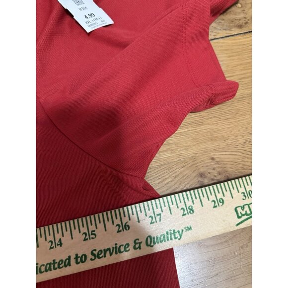 Nike Polo Shirt Men Size 3XL Red Golf Dri Fit Polyester Athleisure Rams LOGO NWT - Picture 6 of 16